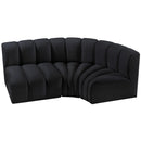  Manufacturer Color_Black -- Meridian Arc Stationary Fabric Sofa IMAGE 4
