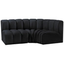  Manufacturer Color_Black -- Meridian Arc Stationary Fabric Sofa IMAGE 5