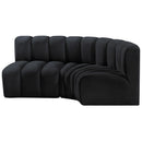  Manufacturer Color_Black -- Meridian Arc Stationary Fabric Sofa IMAGE 6