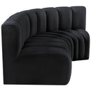  Manufacturer Color_Black -- Meridian Arc Stationary Fabric Sofa IMAGE 7