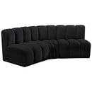  Manufacturer Color_Black -- Meridian Arc Stationary Fabric Sofa IMAGE 5