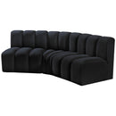  Manufacturer Color_Black -- Meridian Arc Stationary Fabric Sofa IMAGE 6