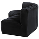 Meridian Arc Black Velvet 3 pc Modular Sectional IMAGE 7