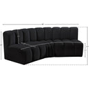  Manufacturer Color_Black -- Meridian Arc Stationary Fabric Sofa IMAGE 9