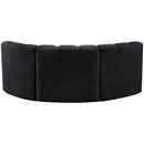  Manufacturer Color_Black -- Meridian Arc Stationary Fabric Sofa IMAGE 3