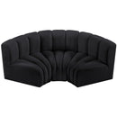  Manufacturer Color_Black -- Meridian Arc Stationary Fabric Sofa IMAGE 4