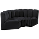  Manufacturer Color_Black -- Meridian Arc Stationary Fabric Sofa IMAGE 5