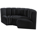  Manufacturer Color_Black -- Meridian Arc Stationary Fabric Sofa IMAGE 6