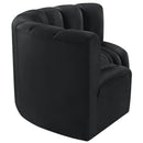 Meridian Arc Black Velvet 3 pc Modular Sectional IMAGE 7