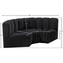  Manufacturer Color_Black -- Meridian Arc Stationary Fabric Sofa IMAGE 8