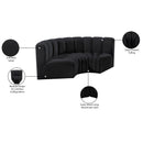  Manufacturer Color_Black -- Meridian Arc Stationary Fabric Sofa IMAGE 9
