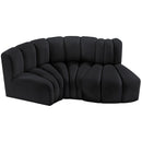  Manufacturer Color_Black -- Meridian Arc Stationary Fabric Sofa IMAGE 4