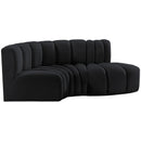  Manufacturer Color_Black -- Meridian Arc Stationary Fabric Sofa IMAGE 5