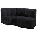  Manufacturer Color_Black -- Meridian Arc Stationary Fabric Sofa IMAGE 6