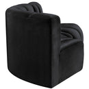 Meridian Arc Black Velvet 3 pc Modular Sectional IMAGE 7