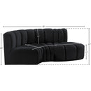  Manufacturer Color_Black -- Meridian Arc Stationary Fabric Sofa IMAGE 9