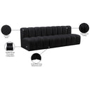  Manufacturer Color_Black -- Meridian Arc Stationary Fabric Sofa IMAGE 10