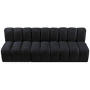 Meridian Arc Black Velvet 3 pc Modular Sectional IMAGE 4