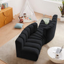  Manufacturer Color_Black -- Meridian Arc Stationary Fabric Sofa IMAGE 2