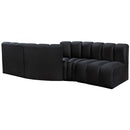  Manufacturer Color_Black -- Meridian Arc Stationary Fabric Sofa IMAGE 3