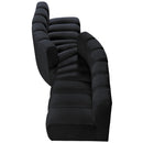 Meridian Arc Black Velvet 4 pc Modular Sectional IMAGE 4