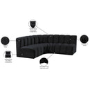  Manufacturer Color_Black -- Meridian Arc Stationary Fabric Sofa IMAGE 11