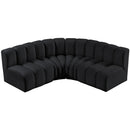  Manufacturer Color_Black -- Meridian Arc Stationary Fabric Sofa IMAGE 4