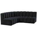  Manufacturer Color_Black -- Meridian Arc Stationary Fabric Sofa IMAGE 5