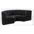  Manufacturer Color_Black -- Meridian Arc Stationary Fabric Sofa IMAGE 10