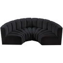  Manufacturer Color_Black -- Meridian Arc Stationary Fabric Sofa IMAGE 4