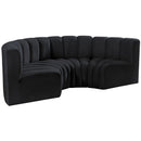  Manufacturer Color_Black -- Meridian Arc Stationary Fabric Sofa IMAGE 5