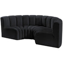  Manufacturer Color_Black -- Meridian Arc Stationary Fabric Sofa IMAGE 6