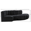  Manufacturer Color_Black -- Meridian Arc Stationary Fabric Sofa IMAGE 10