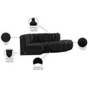  Manufacturer Color_Black -- Meridian Arc Stationary Fabric Sofa IMAGE 11