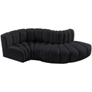  Manufacturer Color_Black -- Meridian Arc Stationary Fabric Sofa IMAGE 4