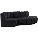  Manufacturer Color_Black -- Meridian Arc Stationary Fabric Sofa IMAGE 5