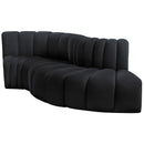  Manufacturer Color_Black -- Meridian Arc Stationary Fabric Sofa IMAGE 6