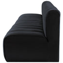 Meridian Arc Black Velvet 4 pc Modular Sectional IMAGE 7