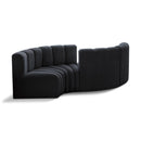 Manufacturer Color_Black -- Meridian Arc Stationary Fabric Sofa IMAGE 1