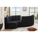  Manufacturer Color_Black -- Meridian Arc Stationary Fabric Sofa IMAGE 2