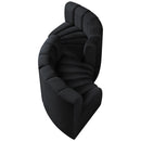 Meridian Arc Black Velvet 4 pc Modular Sectional IMAGE 3