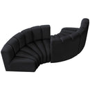  Manufacturer Color_Black -- Meridian Arc Stationary Fabric Sofa IMAGE 4