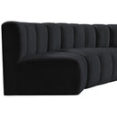  Manufacturer Color_Black -- Meridian Arc Stationary Fabric Sofa IMAGE 6