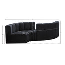  Manufacturer Color_Black -- Meridian Arc Stationary Fabric Sofa IMAGE 7
