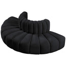  Manufacturer Color_Black -- Meridian Arc Stationary Fabric Sofa IMAGE 5