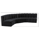  Manufacturer Color_Black -- Meridian Arc Stationary Fabric Sofa IMAGE 14