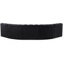 Meridian Arc Black Velvet 5 pc Modular Sectional IMAGE 3