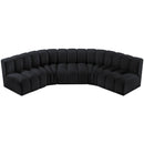  Manufacturer Color_Black -- Meridian Arc Stationary Fabric Sofa IMAGE 4