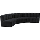  Manufacturer Color_Black -- Meridian Arc Stationary Fabric Sofa IMAGE 5
