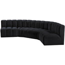  Manufacturer Color_Black -- Meridian Arc Stationary Fabric Sofa IMAGE 6